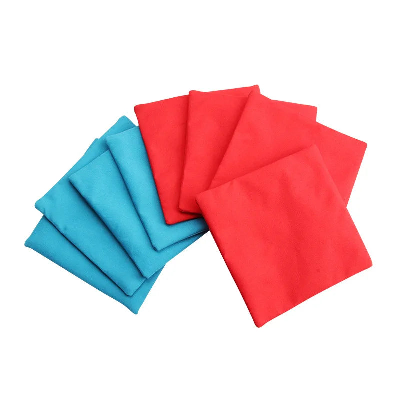 8PCS 10x10cm Cornhole Bean Bags Set Corn Filled Cornhole Cloth Bags Training Equipment For Outdoors Corn Hole Throwing Game