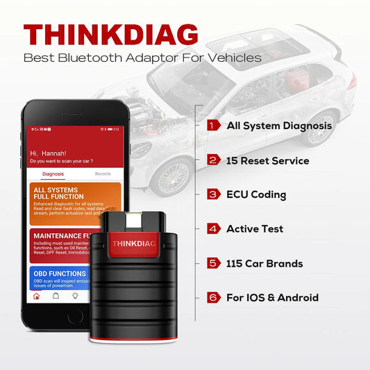 THINKCAR Hot chip Thinkdiag Full System OBD2 Diagnostic Tool old version 16 reset services Ecu coding pk golo easydiag AP200