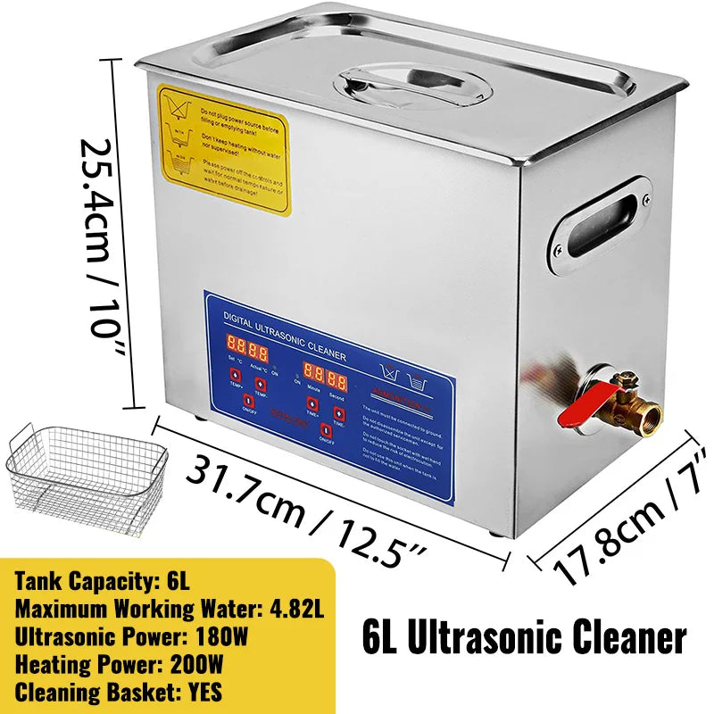 SucceBuy 1.3L -30L Stainless Steel ,Digital Ultrasonic cleaner , User friendly design