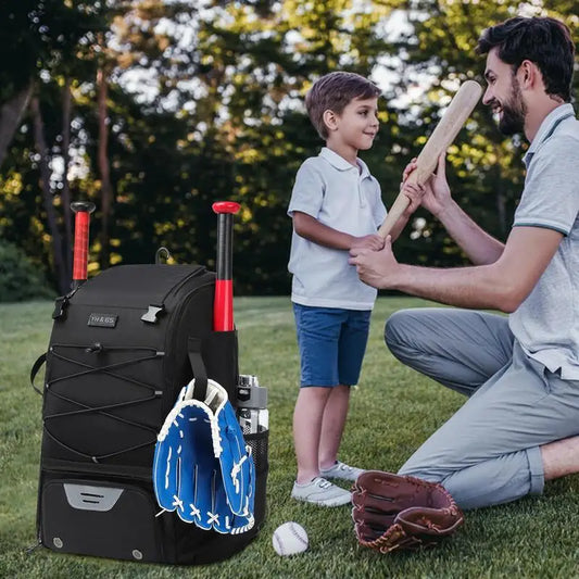 Bat Bags Baseball Baseball & Softball Equipment Bag Softball Bat Bag With Shoe Compartment & Fence Hook Holds Bat Gloves Helmets