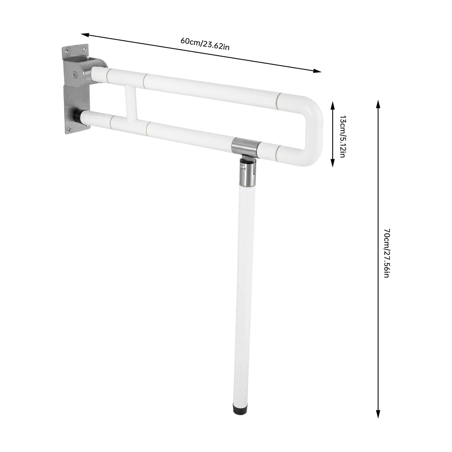 Toilet Handle Disabled Toilet Grab Bar Wall Grab Bar Bathroom Stand Assist Toilet Holder Handle Foldable Maximum