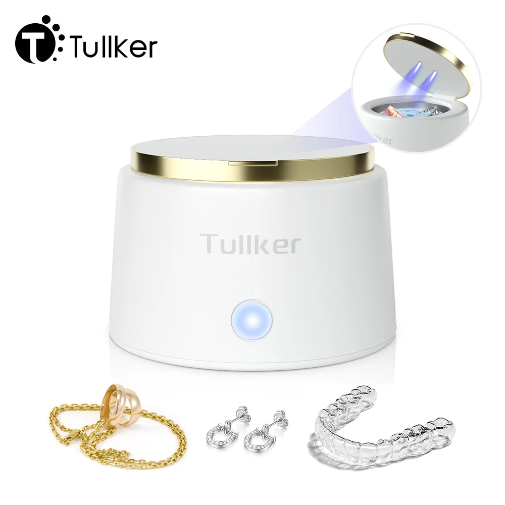 Ultrasonic Retainer Cleaner for Denture Jewelry Braces Cleaning with UV Light