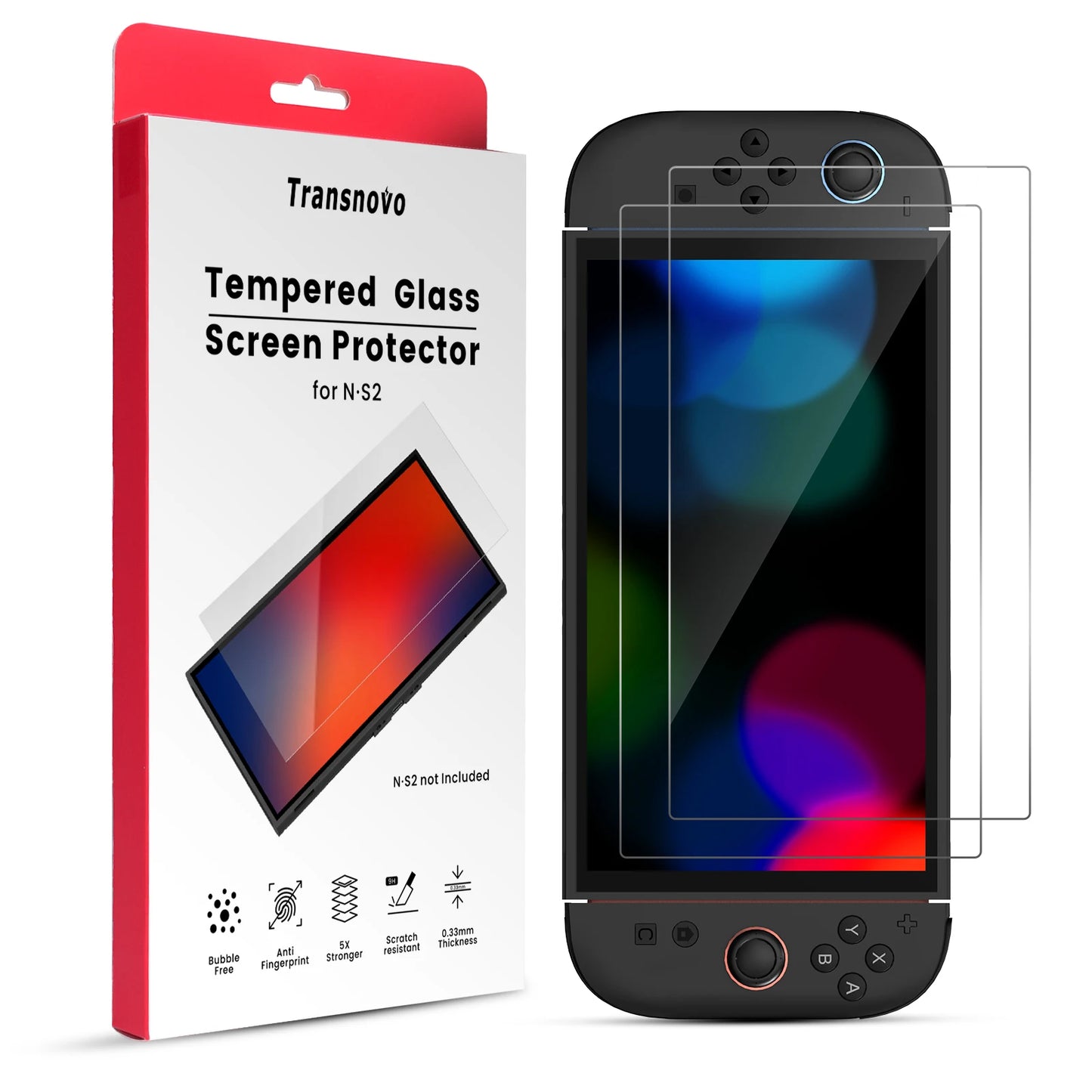 Screen Protector Tempered Glass for Switch Nintendo 2 Model 2025 Ultra Clear 9H Hardness Protective Anti Fingerprint For NS2