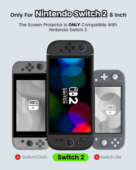 Screen Protector Tempered Glass for Switch Nintendo 2 Model 2025 Ultra Clear 9H Hardness Protective Anti Fingerprint For NS2