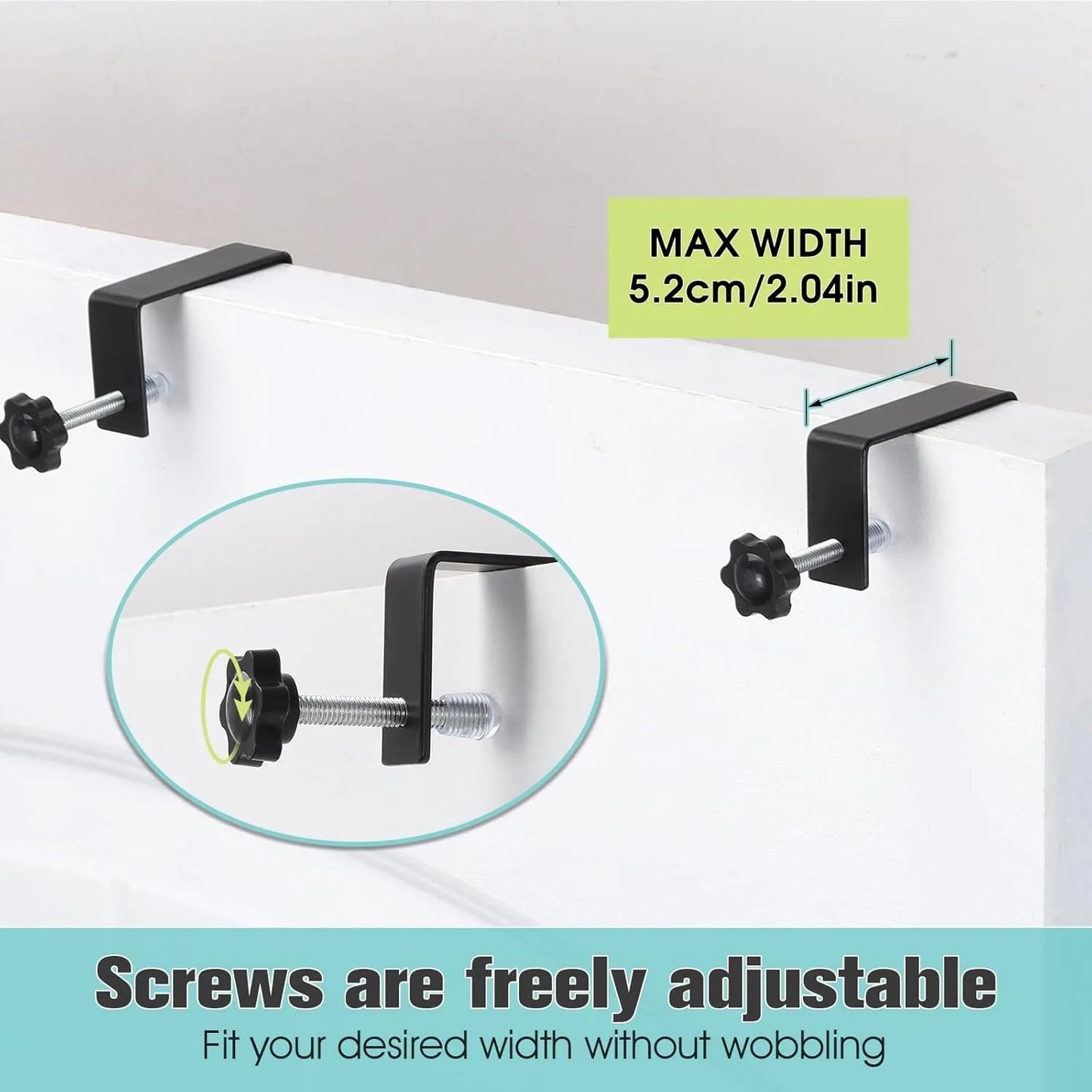 Adjustable Over-Door Shower Caddy Rack with Rustproof Shelves Hooks & Soap/Shampoo Holder for Bathroom Kitchen Storage - Black