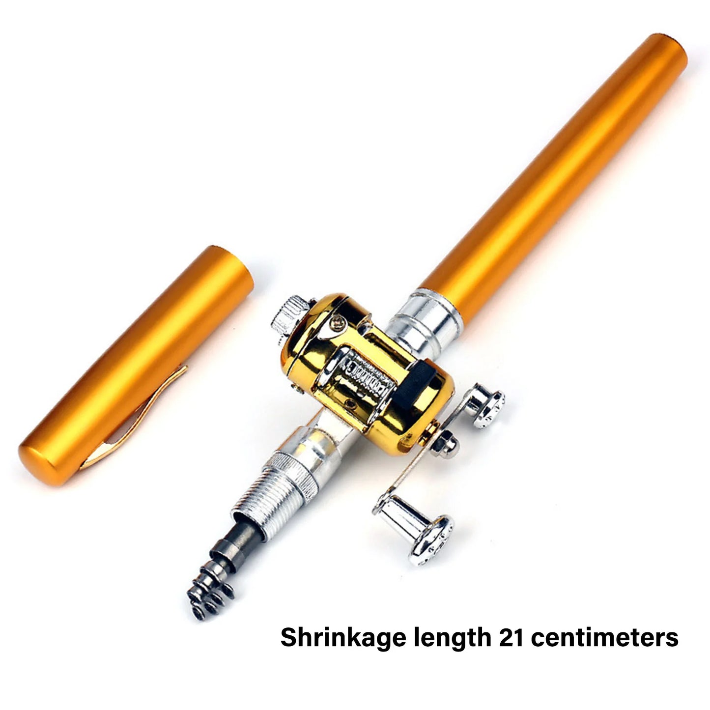 Mini Fishing Rods Pocket Telescopic Aluminium Alloy Lure Rod Pole Expand 1m for Fishing Enthusiast Collectors