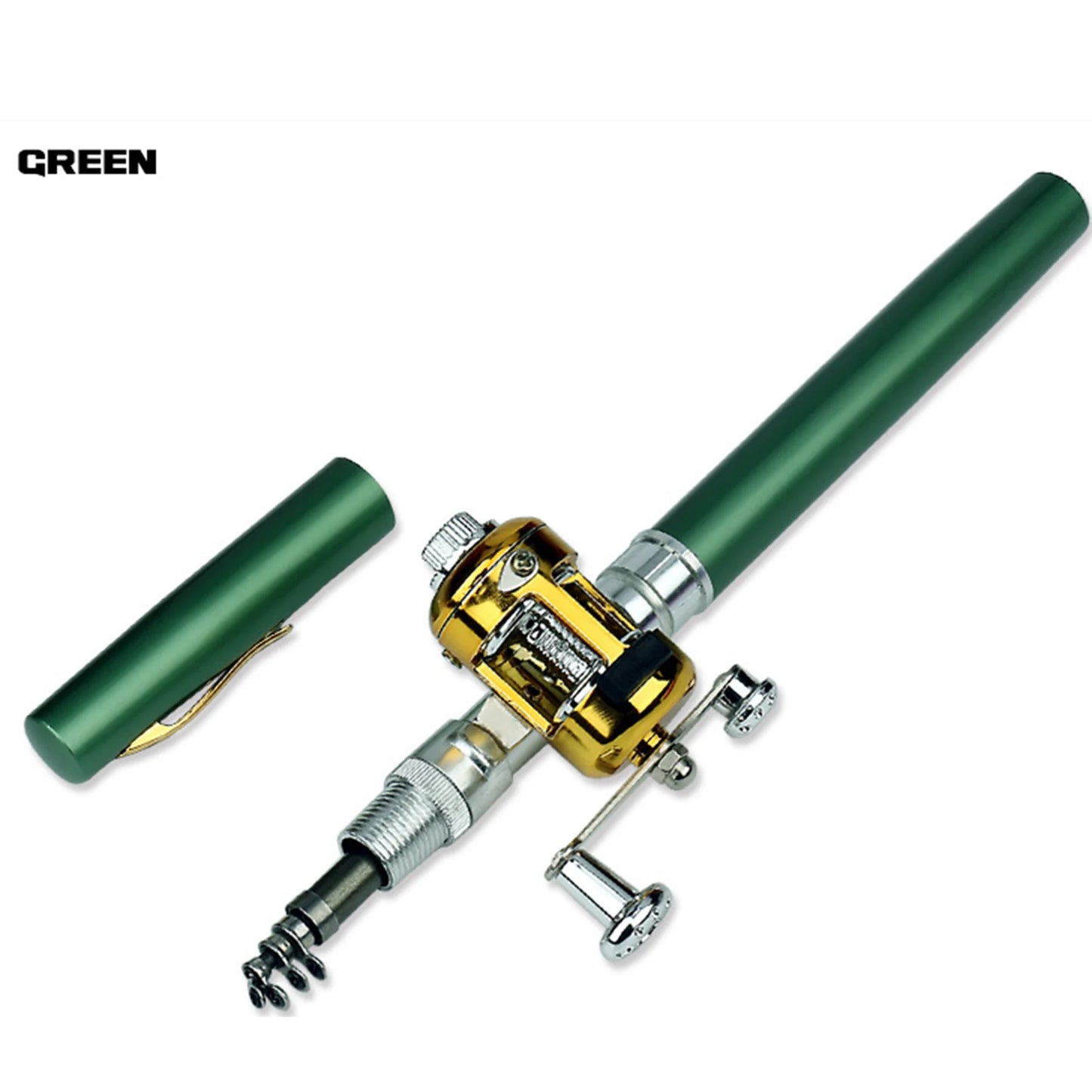 Mini Fishing Rods Pocket Telescopic Aluminium Alloy Lure Rod Pole Expand 1m for Fishing Enthusiast Collectors