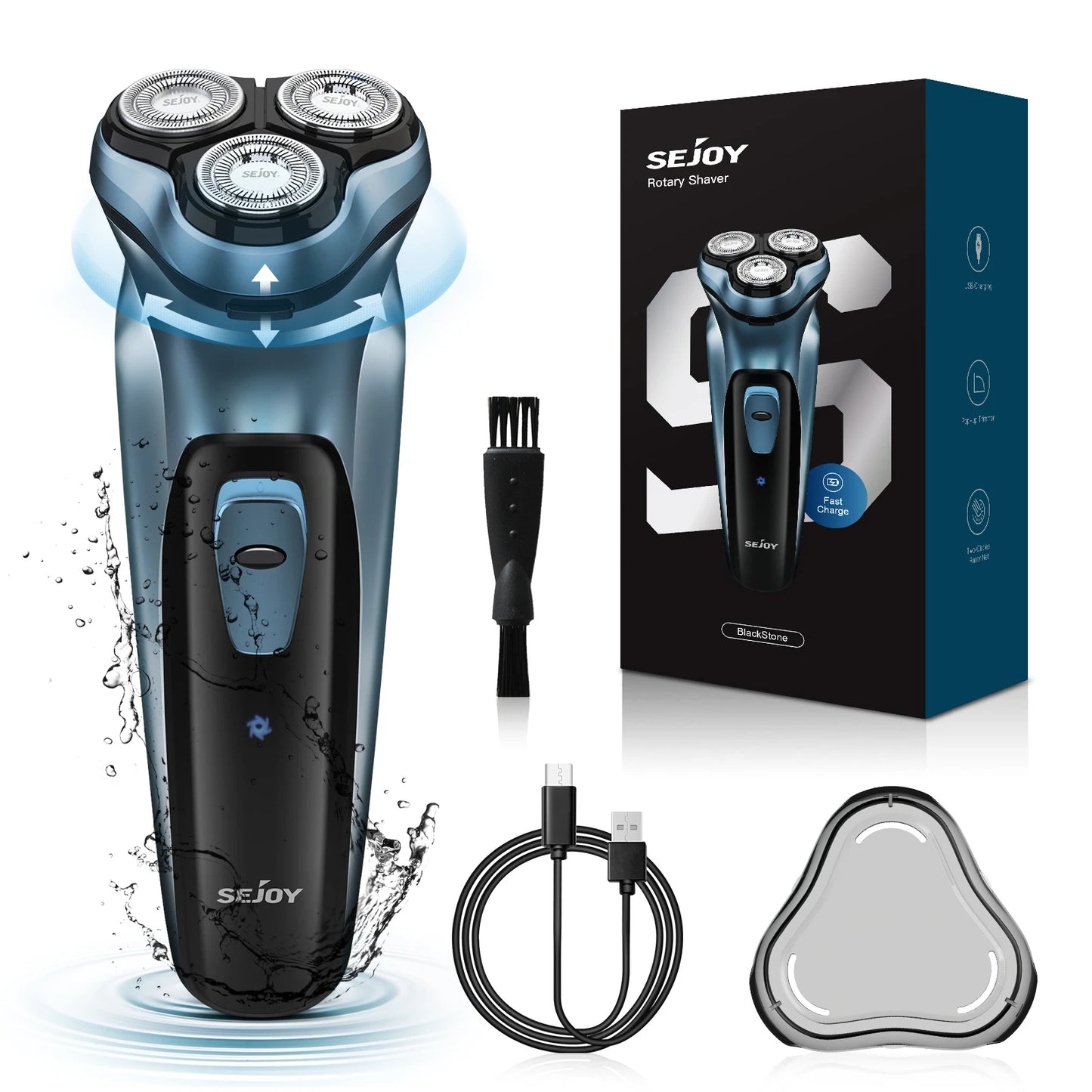 Sejoy Electric Razor for Men Rechargeable Electric Shavers Rotary Portable Travel Razor .