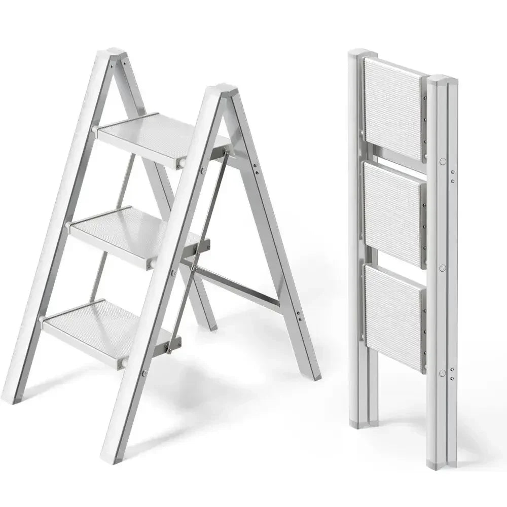 Stepladder, Folding step stool ,lightweight, portable, wide Anti-slip pedal comes in Black or grey