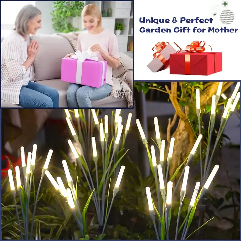 4/8pcs Solar Reed Garden Lights - Auto-On, Waterproof, Patio/Pathway Decor, Holiday&Garden Ambiance, Gift Idea