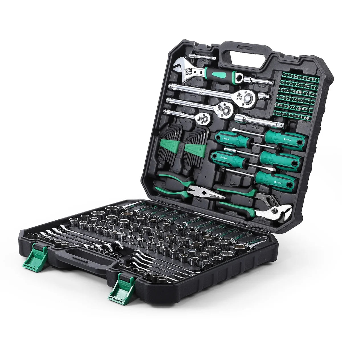 213 Piece Mechanic Tool Set and Socket Wrench Set Home/Auto Repair with Storage Case.