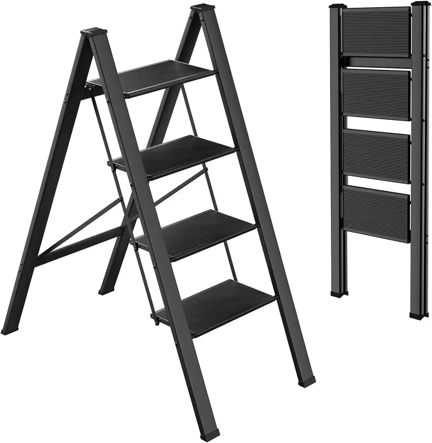 Stepladder, Folding step stool ,lightweight, portable, wide Anti-slip pedal comes in Black or grey