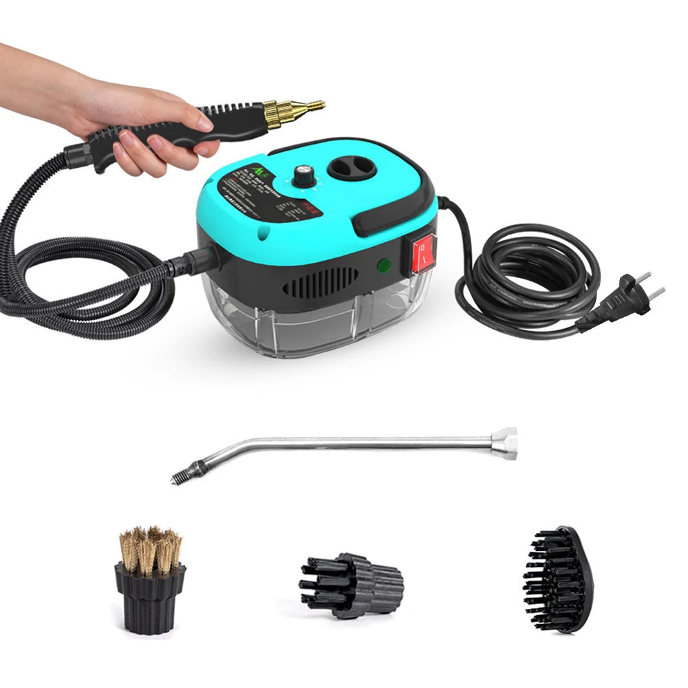 Portable Handheld Steam Cleaner, High Temperature Pressurized Steam Cleaning with Brush Heads for Furniture ,Car