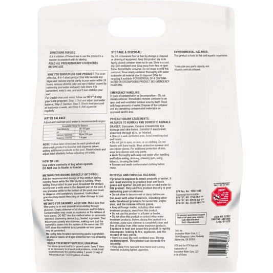 52037R Pool Care Shock Advanced, Swimming Pool Chemical - Cal Hypo Formula, Prevents Algae, - Free Delivery