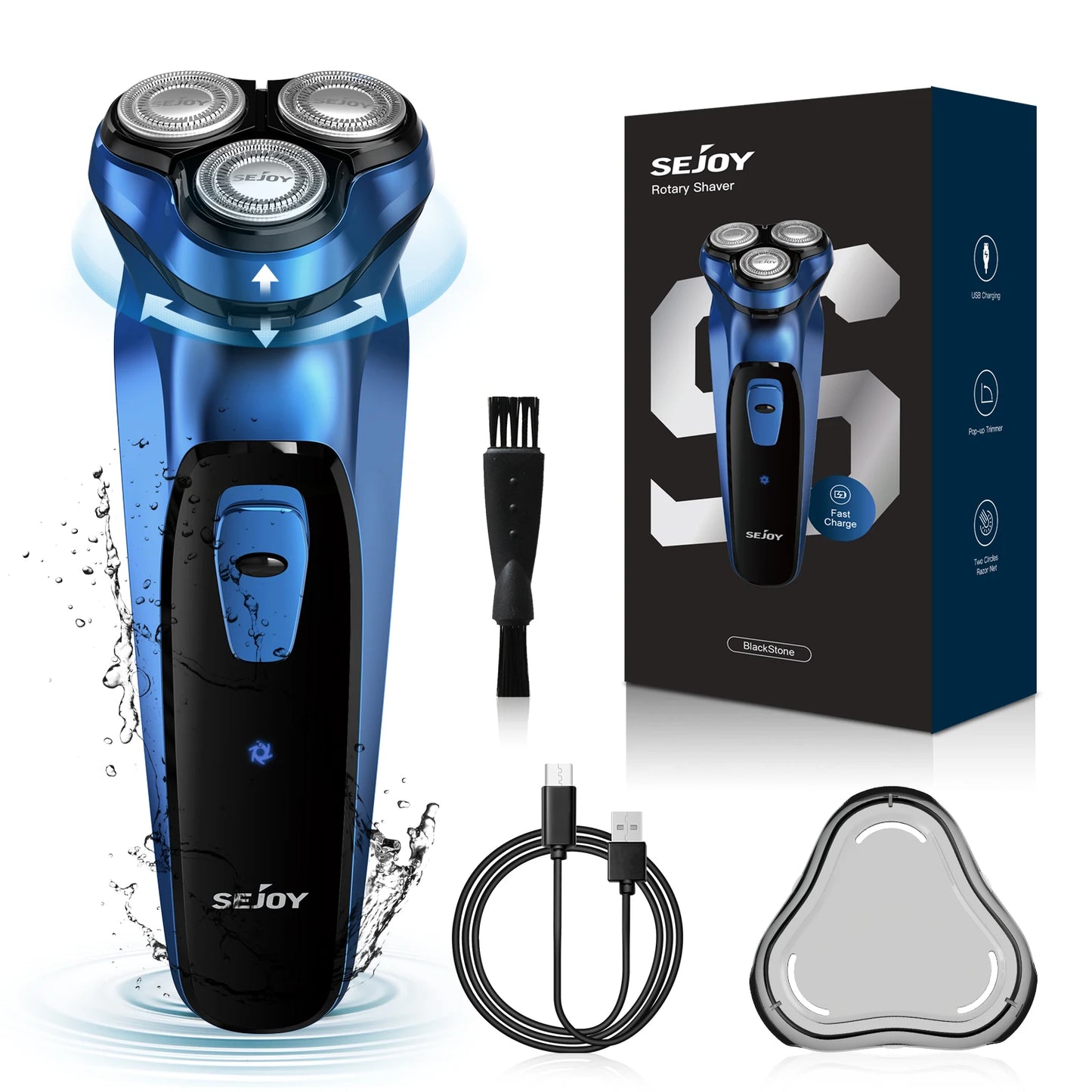 Sejoy Electric Razor for Men Rechargeable Electric Shavers Rotary Portable Travel Razor .