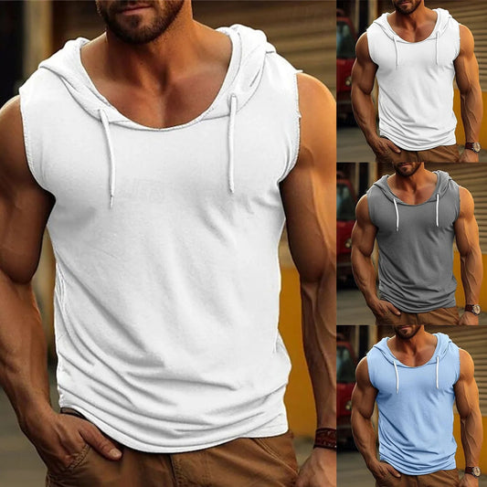 Male Solid Color Sleeveless Loose Fitness Male Summer Loose Undershirt Running men Vest Summer Plus Size Men Clothing Tank Tops