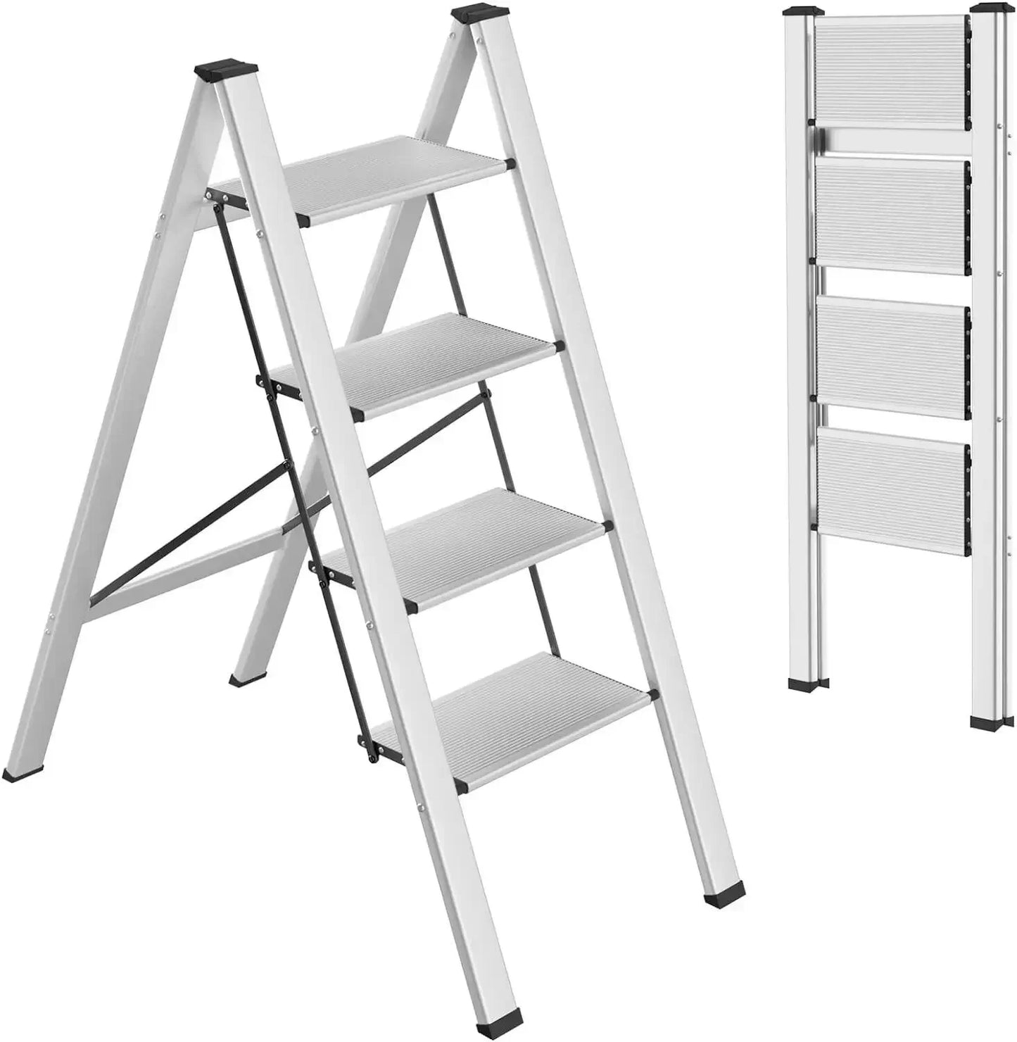 Stepladder, Folding step stool ,lightweight, portable, wide Anti-slip pedal comes in Black or grey