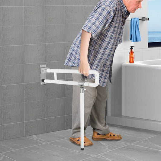 Toilet Handle Disabled Toilet Grab Bar Wall Grab Bar Bathroom Stand Assist Toilet Holder Handle Foldable Maximum
