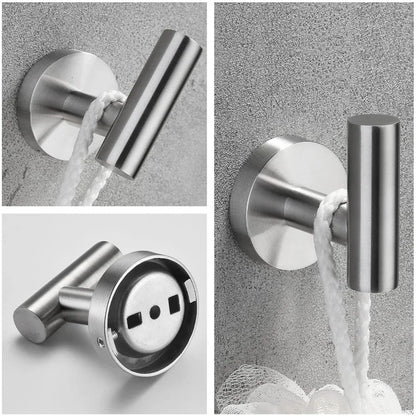 3Piece Bathroom Hardware Set with Toilet Paper Holder Towel Ring Adjustable Towel Bar Wall Mount Bath Accessory Set RT