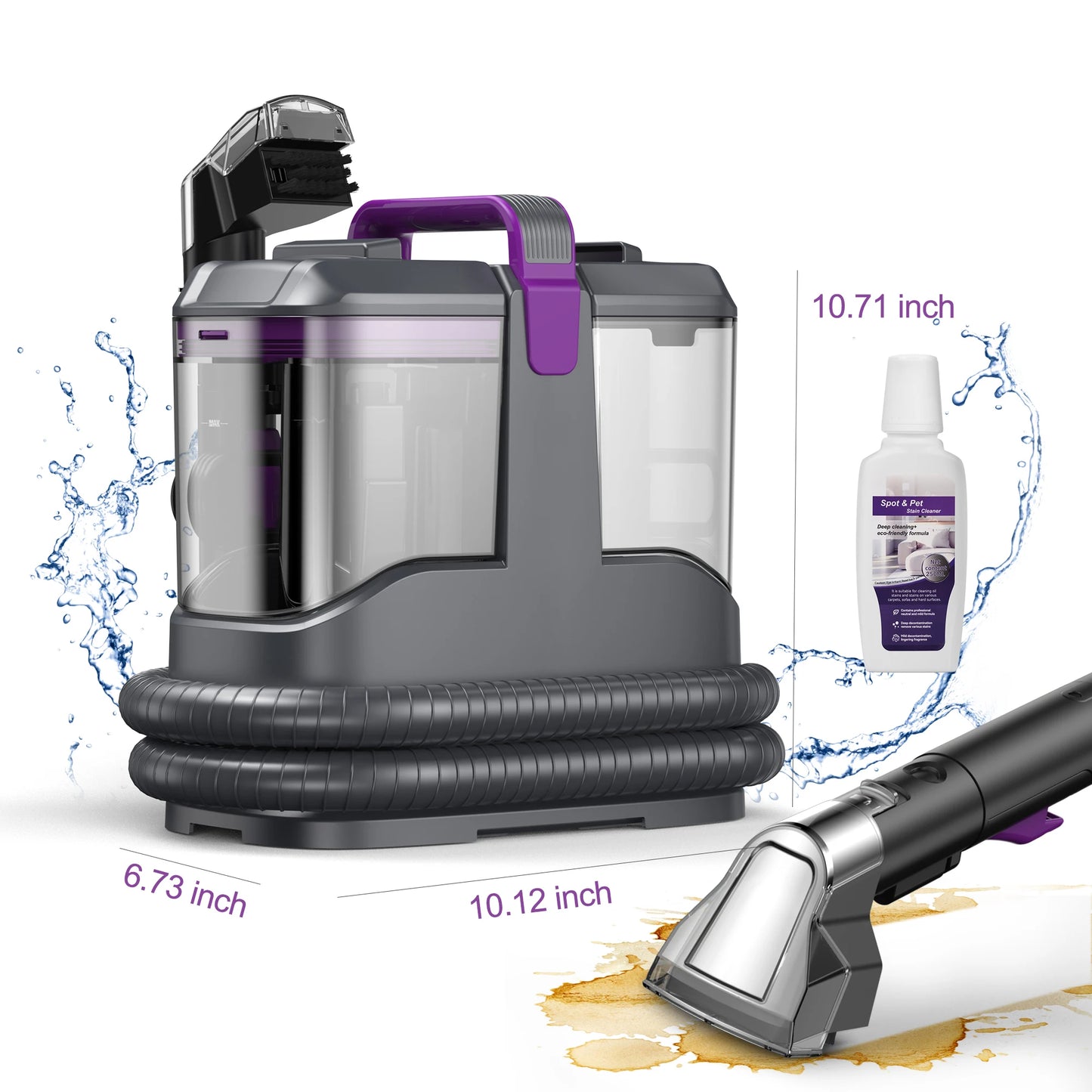 YISORA C9/C9S Portable Carpet & Upholstery Cleaner Machine, 15Kpa 13.5ft Corded Spot Cleaner for Carpet, Sofa, Car Seat