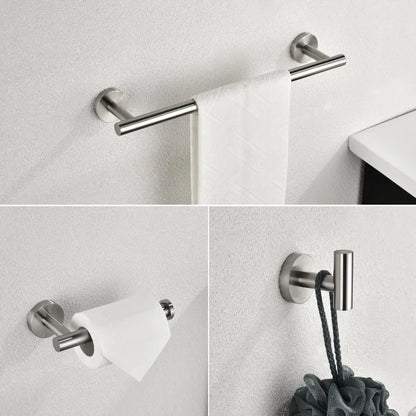 3Piece Bathroom Hardware Set with Toilet Paper Holder Towel Ring Adjustable Towel Bar Wall Mount Bath Accessory Set RT