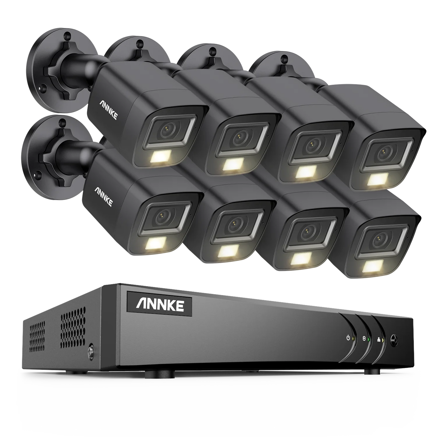 ANNKE H.265+ 8CH 5MP DVR Security Surveillance Kits 8pcs 5MP PIR Outdoor Cameras IP67 Weatherproof DVR SECUR Camera System Alarm