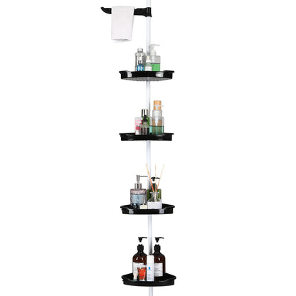 4-Layer Telescopic Corner Storage Rack Bathroom Shampoo and Shower Gel Storage Rack for Bathroom Shower Organizer