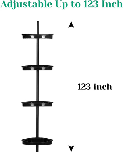 4-Layer Telescopic Corner Storage Rack Bathroom Shampoo and Shower Gel Storage Rack for Bathroom Shower Organizer