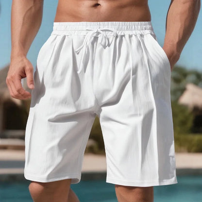 Men Light Blue Quick Dry Beach Shorts Elastic Drawstring Waist Loose Fit Knee Length Swim Trunks Lightweight Breathable Casual Vacation Board Shorts With Side Pockets