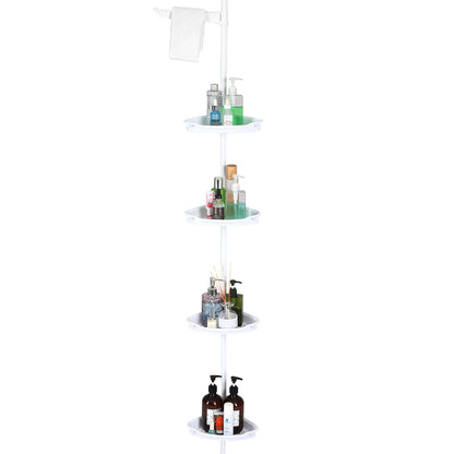 4-Layer Telescopic Corner Storage Rack Bathroom Shampoo and Shower Gel Storage Rack for Bathroom Shower Organizer