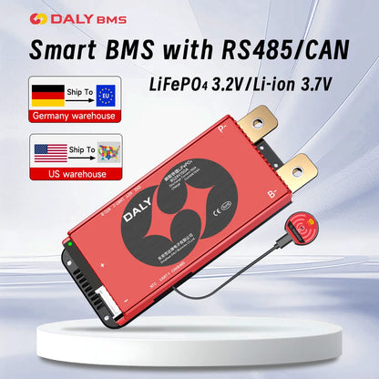 Daly Smart BMS 4S Lifepo4 12V 8S 24V 16S 48V 100A 150A 200A 250A 300A BMS CANBUS RS485 3.2V Li-ion 3.7V Battery Protective Board