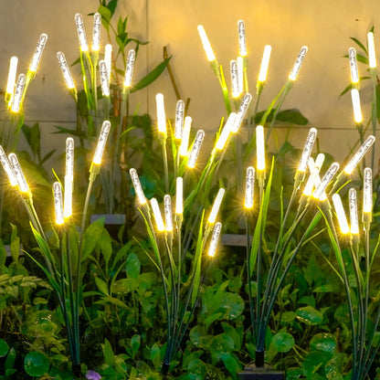4/8pcs Solar Reed Garden Lights - Auto-On, Waterproof, Patio/Pathway Decor, Holiday&Garden Ambiance, Gift Idea