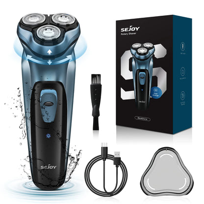 Sejoy Electric Razor for Men Rechargeable Electric Shavers Rotary Portable Travel Razor .