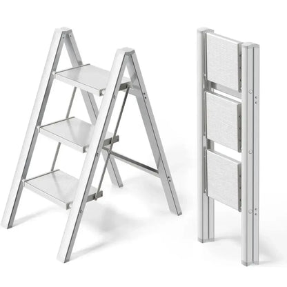 Stepladder, Folding step stool ,lightweight, portable, wide Anti-slip pedal comes in Black or grey