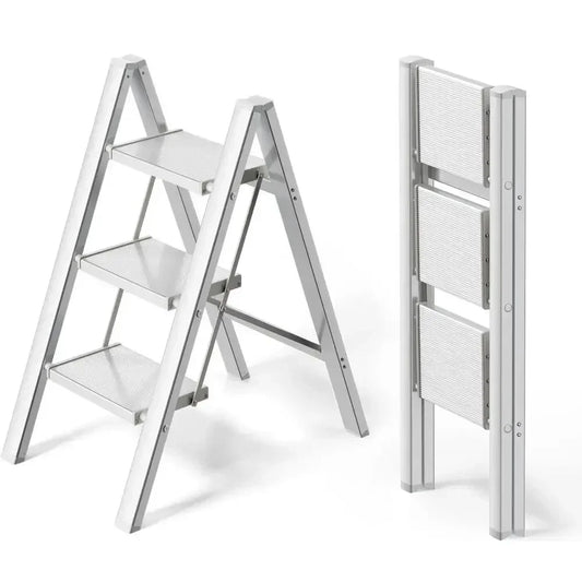 Stepladder, Folding step stool ,lightweight, portable, wide Anti-slip pedal comes in Black or grey