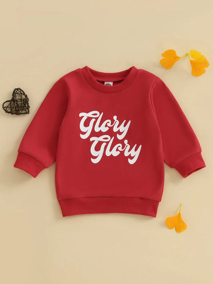 Infant Toddler Unisex Hoodie Sweater with Cute Animal Print Cozy Crew Neck Pullover for Fall Winter Outfit