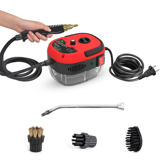 Portable Handheld Steam Cleaner, High Temperature Pressurized Steam Cleaning with Brush Heads for Furniture ,Car