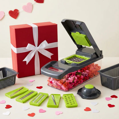 Valentine's Gift Safe Hand Guard Vegetable Cutter, for Cooking Together. 33x12cm, Shows Your Care