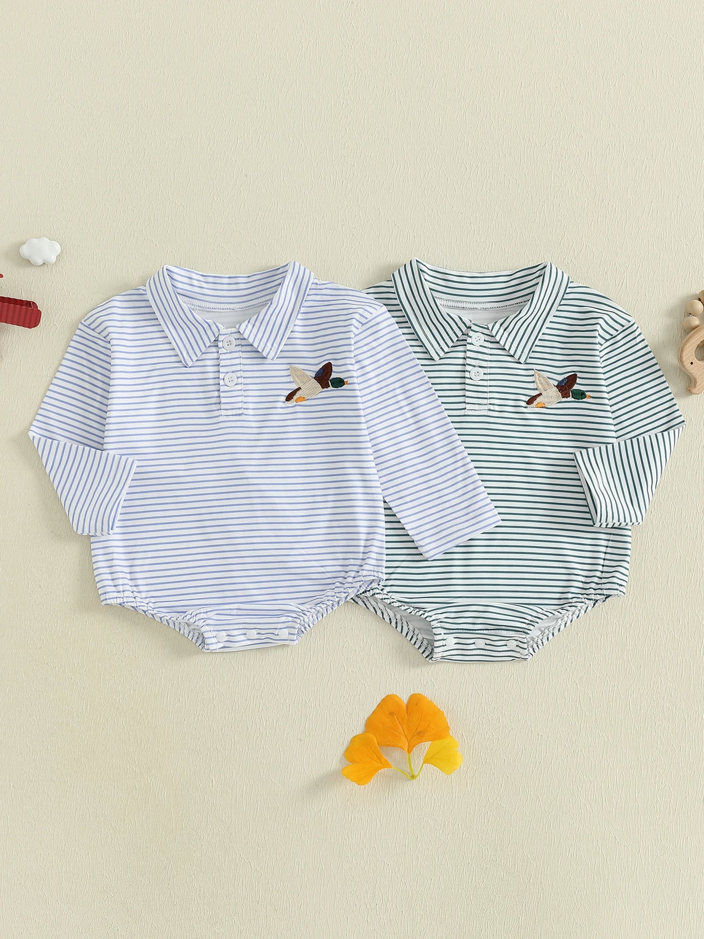 Adorable Baby Boy Boy Romper with Floral Embroidery and Ruffled Sleeves for Newborn Infant Toddler Stylish Outfit