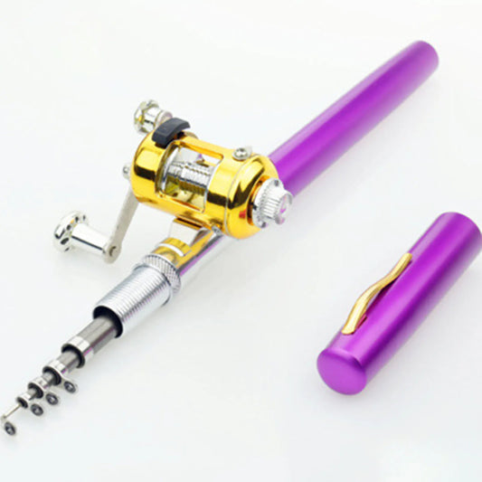 Mini Fishing Rods Pocket Telescopic Aluminium Alloy Lure Rod Pole Expand 1m for Fishing Enthusiast Collectors