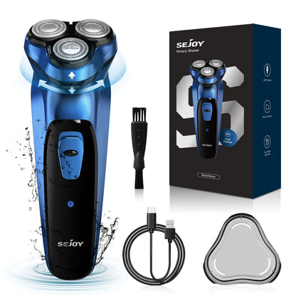 Sejoy Electric Razor for Men Rechargeable Electric Shavers Rotary Portable Travel Razor .