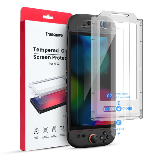 Screen Protector Tempered Glass for Switch Nintendo 2 Model 2025 Ultra Clear 9H Hardness Protective Anti Fingerprint For NS2