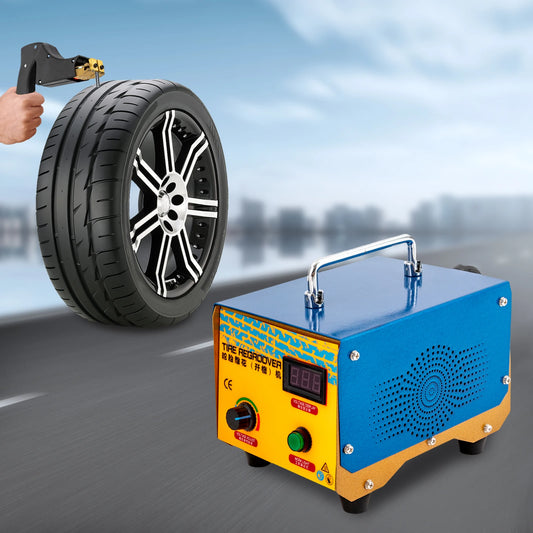 1000W Tire Grooving Machine with 20 Blades Blue 110V 60hz Tire Groover for Deepening Tread Patterns Yellow and Blue