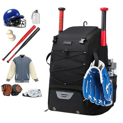 Baseball Equipment Bag Baseball Backpack with Shoe Compartment Softball Bat Bag for Youth Lightweight Softball Bat Backpack