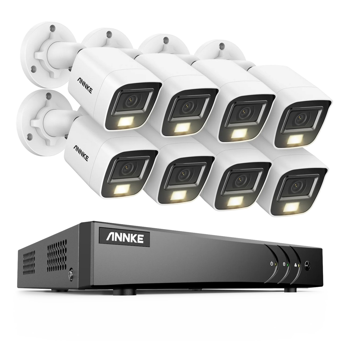 ANNKE H.265+ 8CH 5MP DVR Security Surveillance Kits 8pcs 5MP PIR Outdoor Cameras IP67 Weatherproof DVR SECUR Camera System Alarm