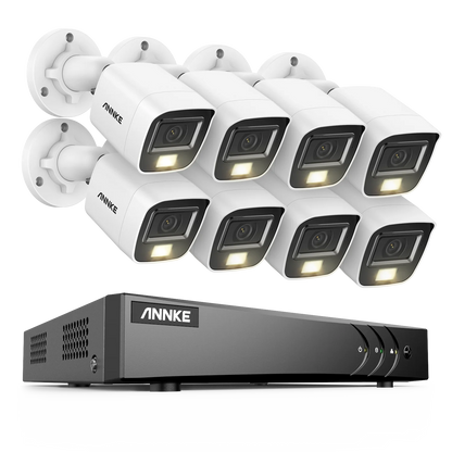 ANNKE H.265+ 8CH 5MP DVR Security Surveillance Kits 8pcs 5MP PIR Outdoor Cameras IP67 Weatherproof DVR SECUR Camera System Alarm
