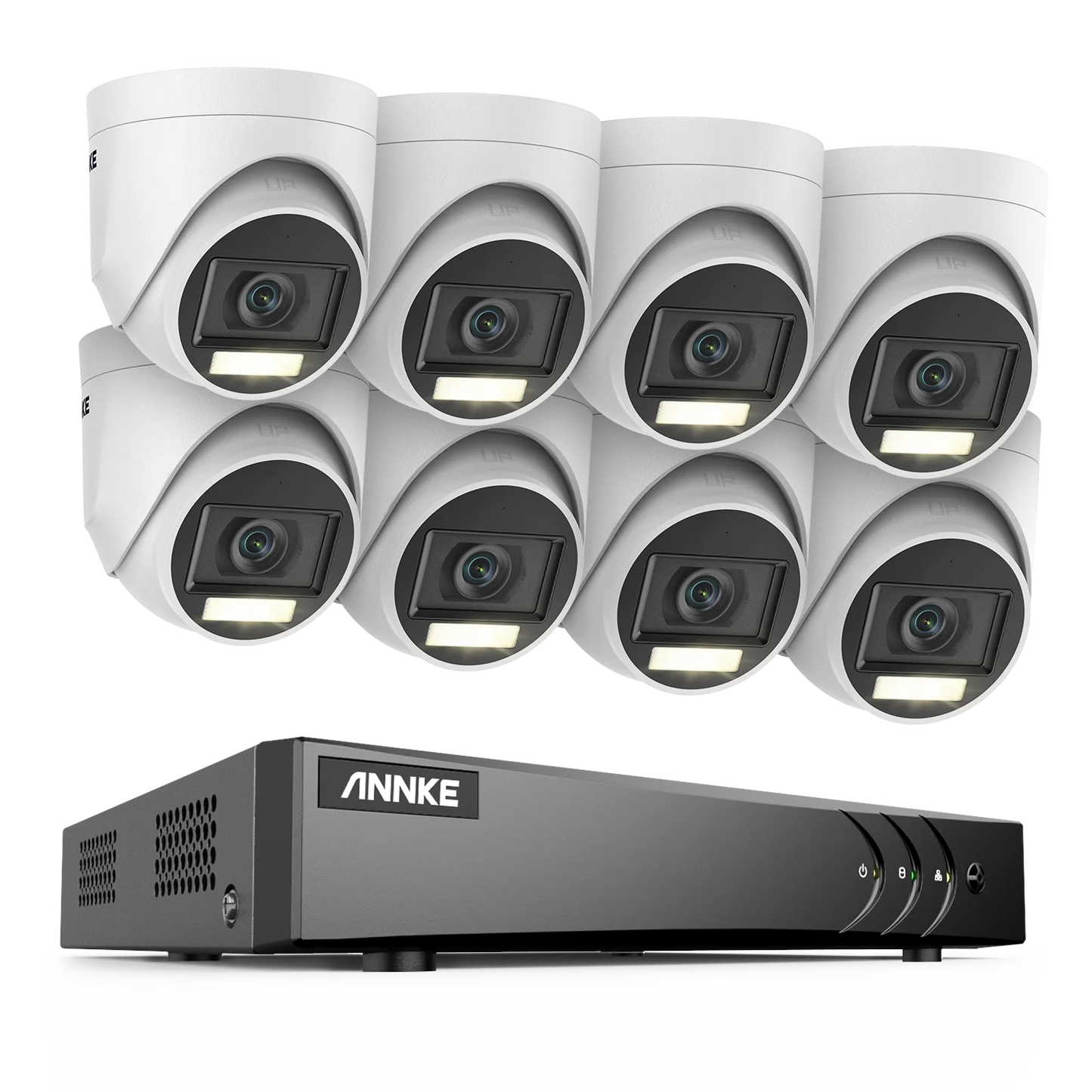 ANNKE H.265+ 8CH 5MP DVR Security Surveillance Kits 8pcs 5MP PIR Outdoor Cameras IP67 Weatherproof DVR SECUR Camera System Alarm
